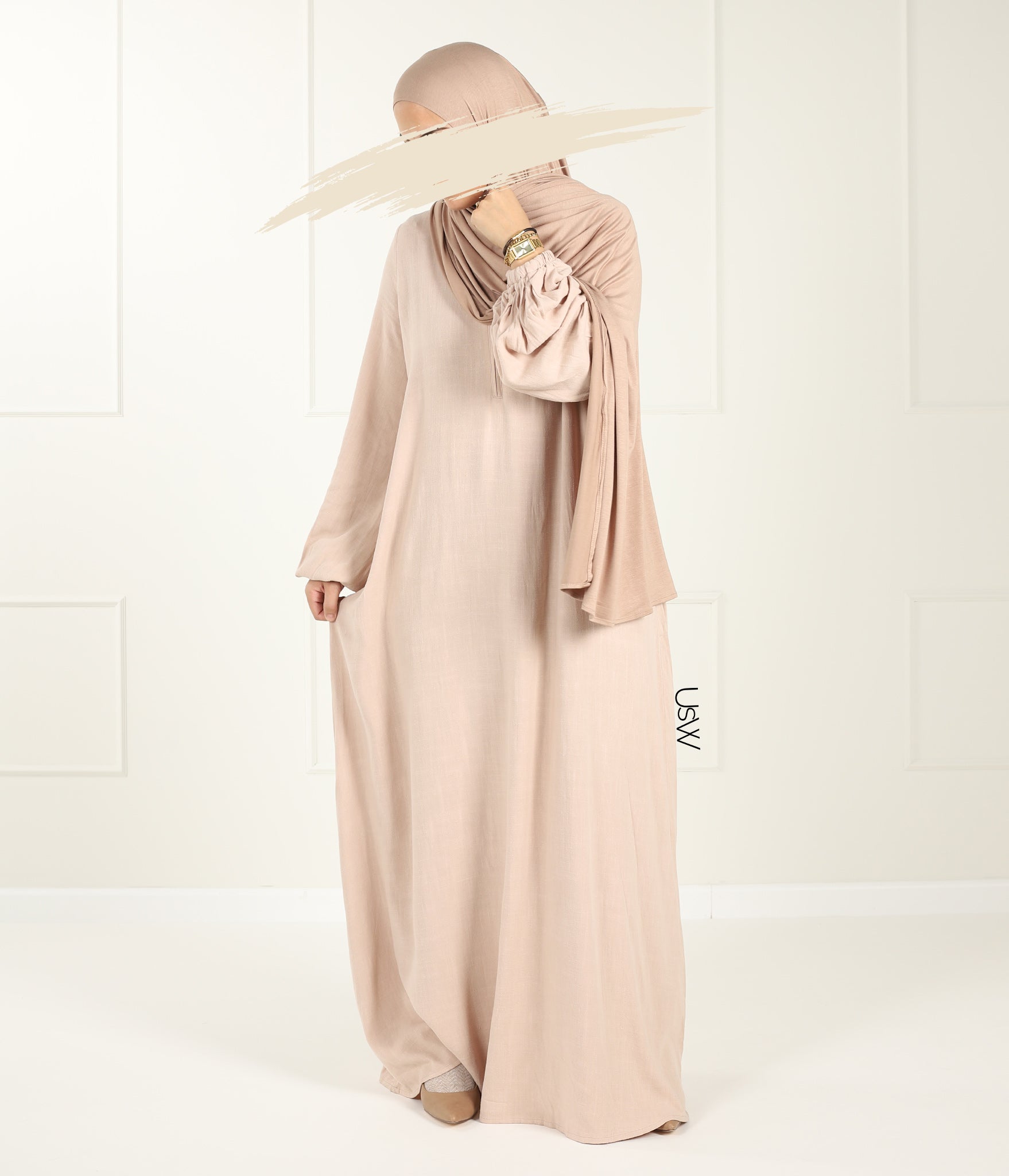 Natural NILA Abaya - Oat