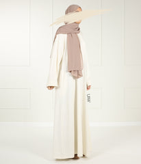 Classy Linnen Kimono Abaya Nara - Cream