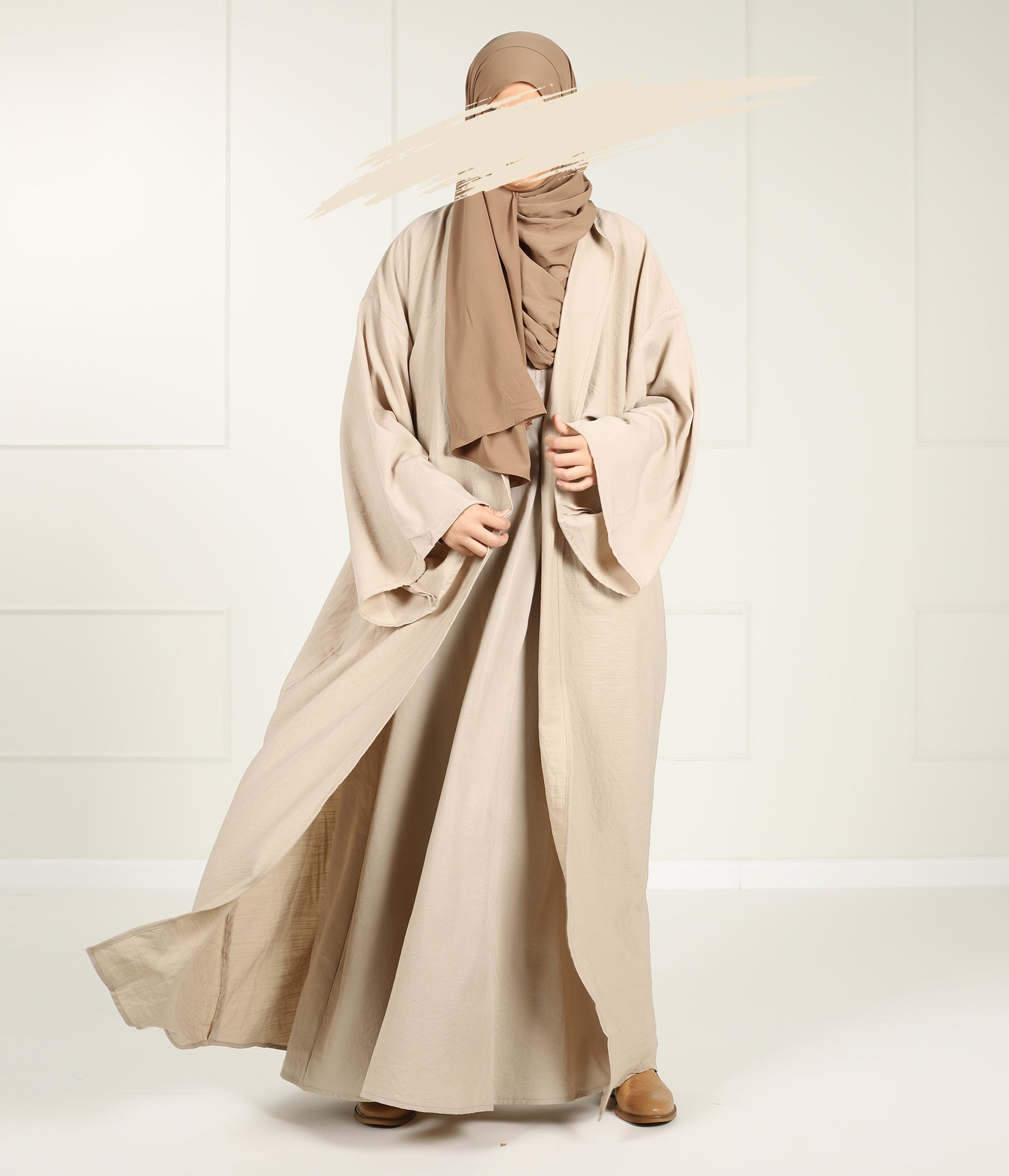 Soft Wide Sleeve Kimono Shawyah - SET