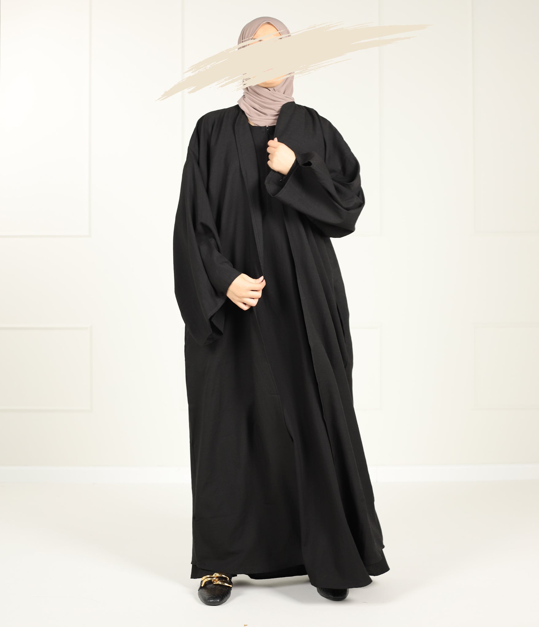 Soft Wide Sleeve Kimono Shawyah - SET