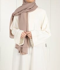 Classy Linnen Kimono Abaya Nara - Cream