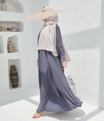 Jilbab Qatariyya PEARL STRETCH - Graphite