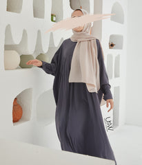 Jilbab Qatariyya PEARL STRETCH - Graphite