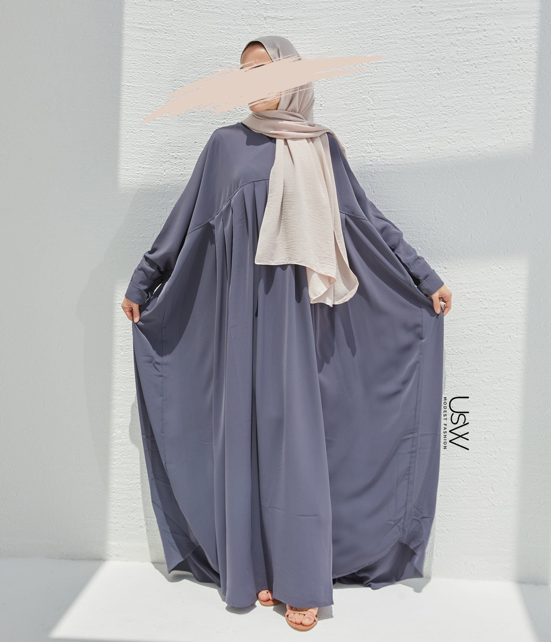 Jilbab Qatariyya PEARL STRETCH - Graphite