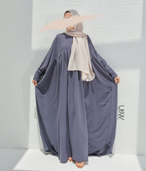 Jilbab Qatariyya PEARL STRETCH - Graphite