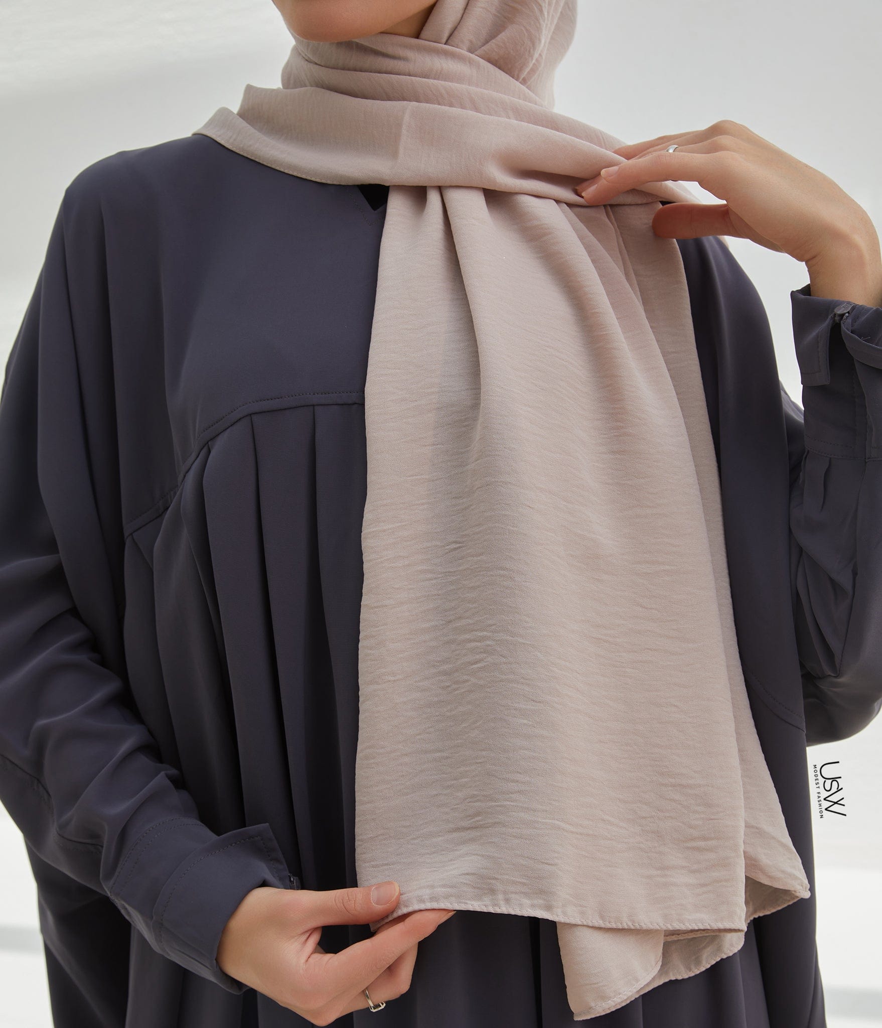 Jilbab Qatariyya PEARL STRETCH - Graphite