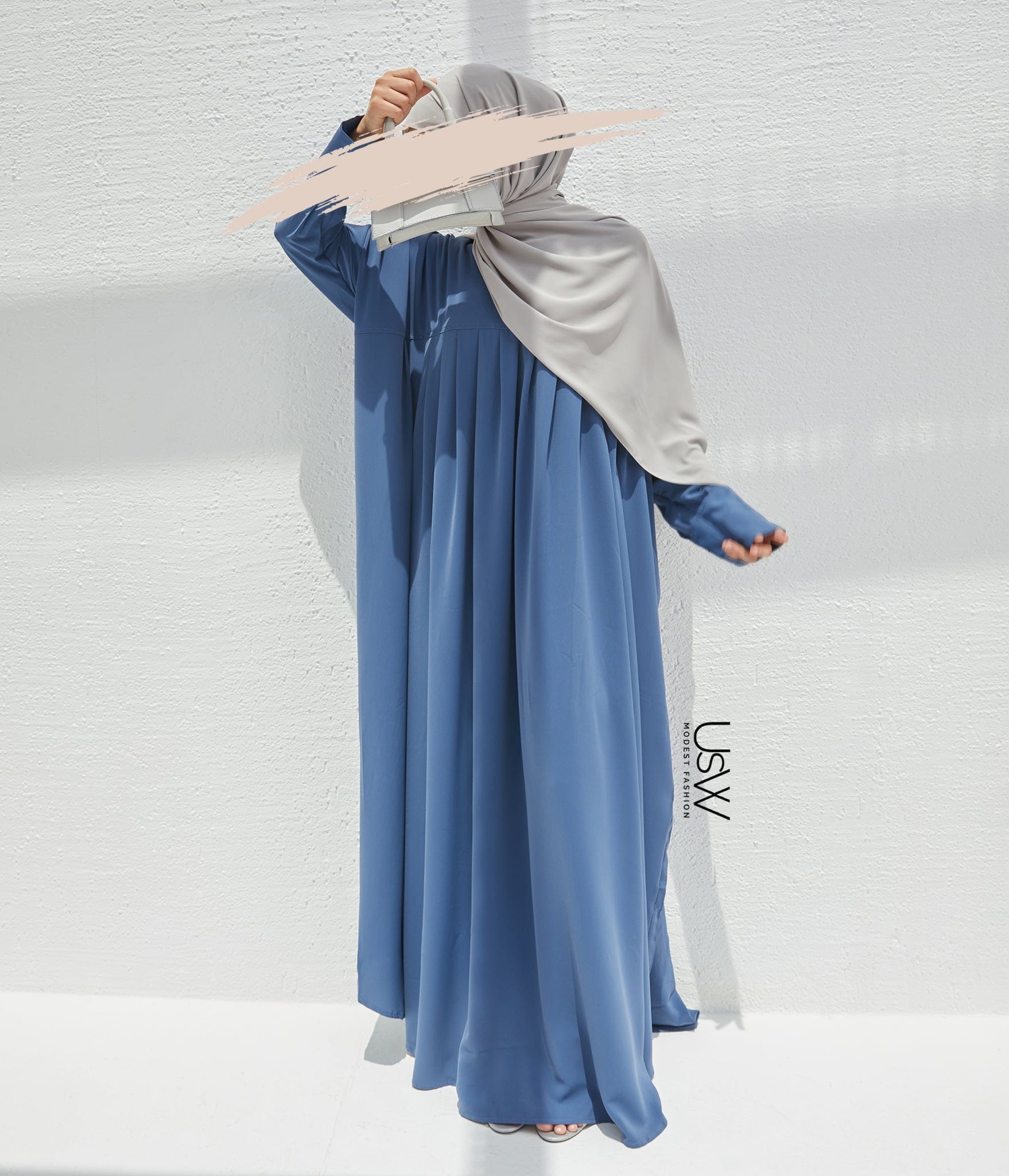 Jilbab Qatariyya PEARL STRETCH - Jeans Bleu