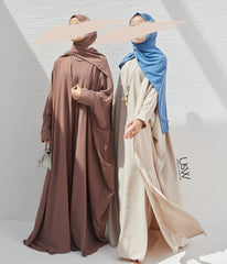 Farasha Open Style PEARL STRETCH - Mink (exc onderjurk)
