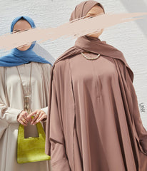 Farasha Open Style PEARL STRETCH - Mink (exc onderjurk)