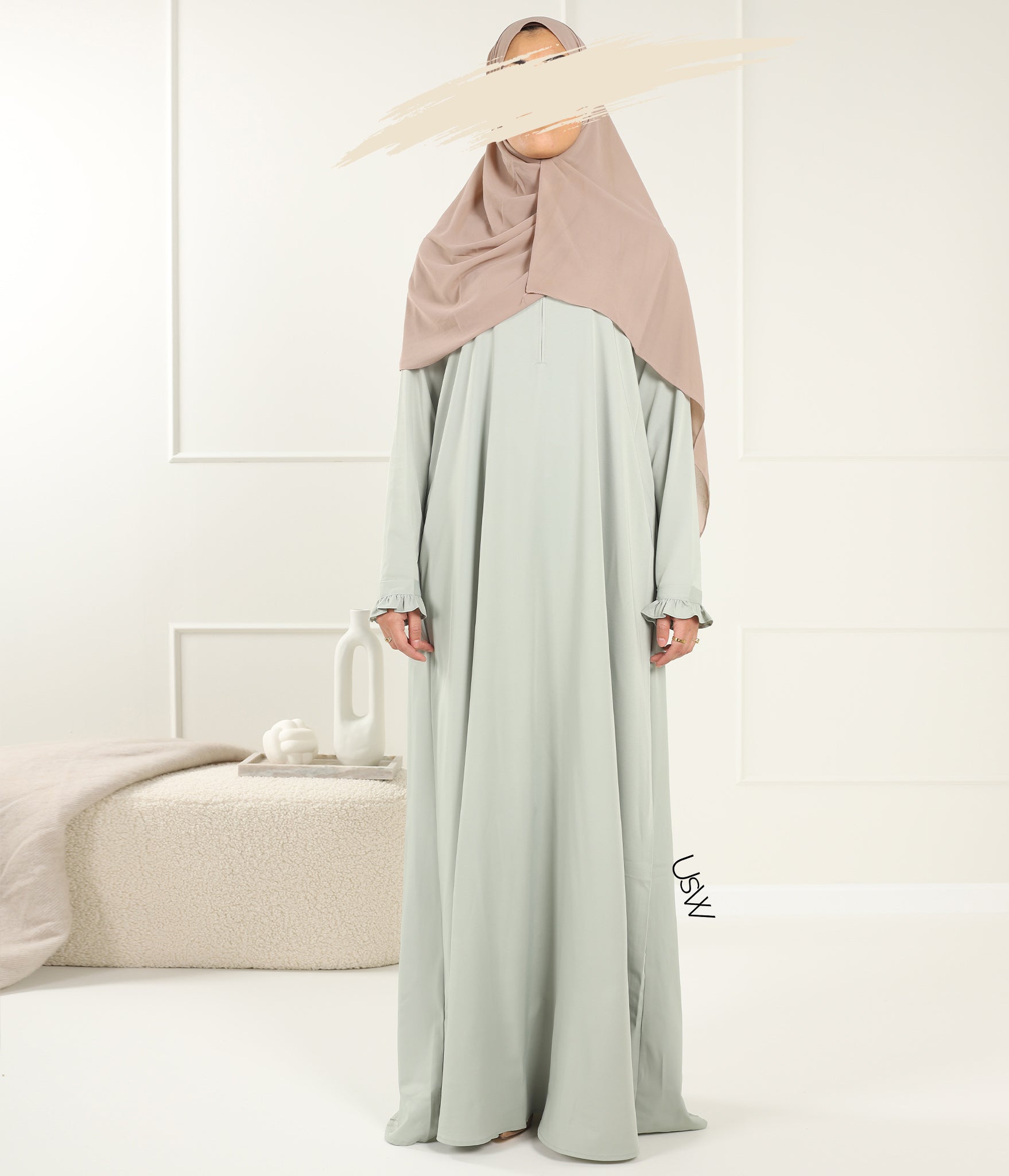 A-Lijn Abaya Aaliia Samha - Sage Green