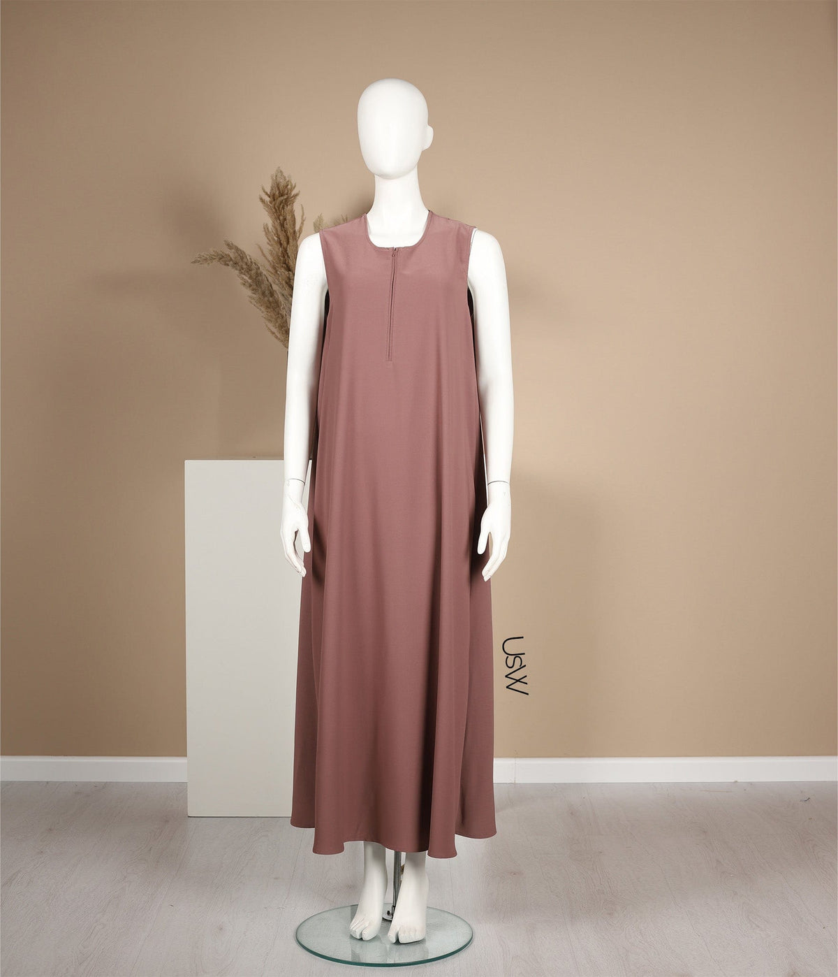 Slip Dress Pearl Stretch - Mink