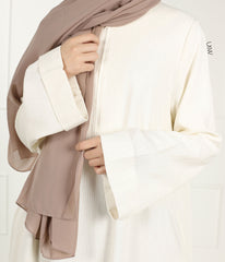 Classy Linnen Kimono Abaya Nara - Cream