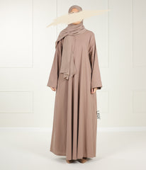 Italian Linnen Kimono Abaya Nara - Taupe