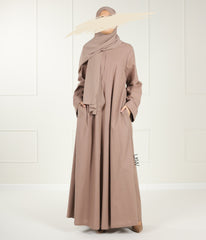 Italian Linnen Kimono Abaya Nara - Taupe