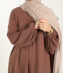 Natural NILA Abaya - Cacao