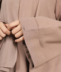 Italian Linnen Kimono Abaya Nara - Taupe