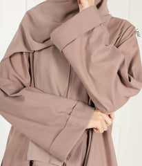 Italian Linnen Kimono Abaya Nara - Taupe