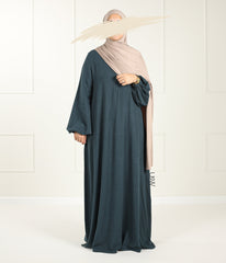 Natural NILA Abaya - Deep Petrol