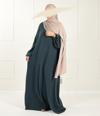 Natural NILA Abaya - Deep Petrol