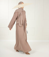 Italian Linnen Kimono Abaya Nara - Taupe