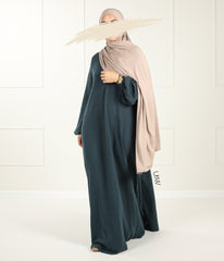 Natural NILA Abaya - Deep Petrol