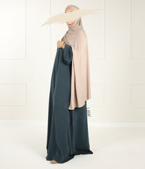 Natural NILA Abaya - Deep Petrol