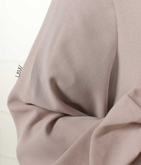 A-Lijn Puff Abaya Arrzha Stretch - Grey Cream