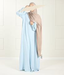 Natural NILA Abaya - Summer Blue