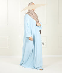 Natural NILA Abaya - Summer Blue