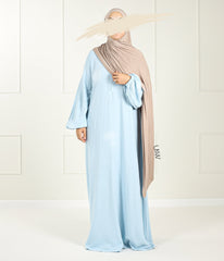 Natural NILA Abaya - Summer Blue