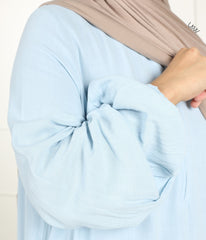 Natural NILA Abaya - Summer Blue