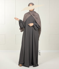 A-Lijn Puff Abaya Arrzha Stretch - Ash