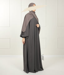 A-Lijn Puff Abaya Arrzha Stretch - Ash