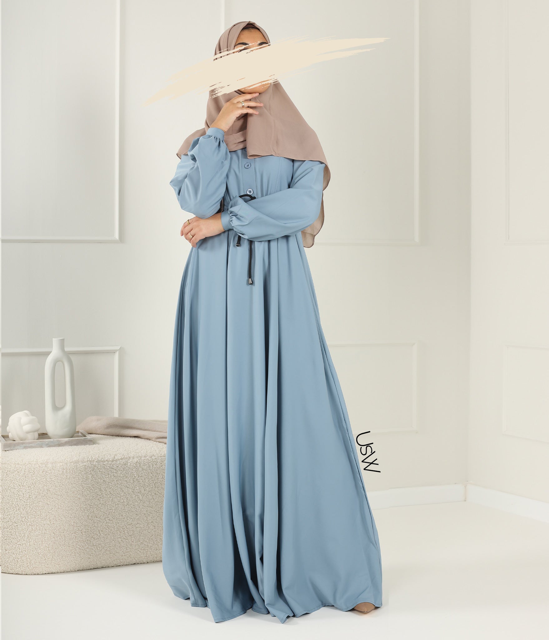 Abaya Maleekah Aaliia - Light Blue