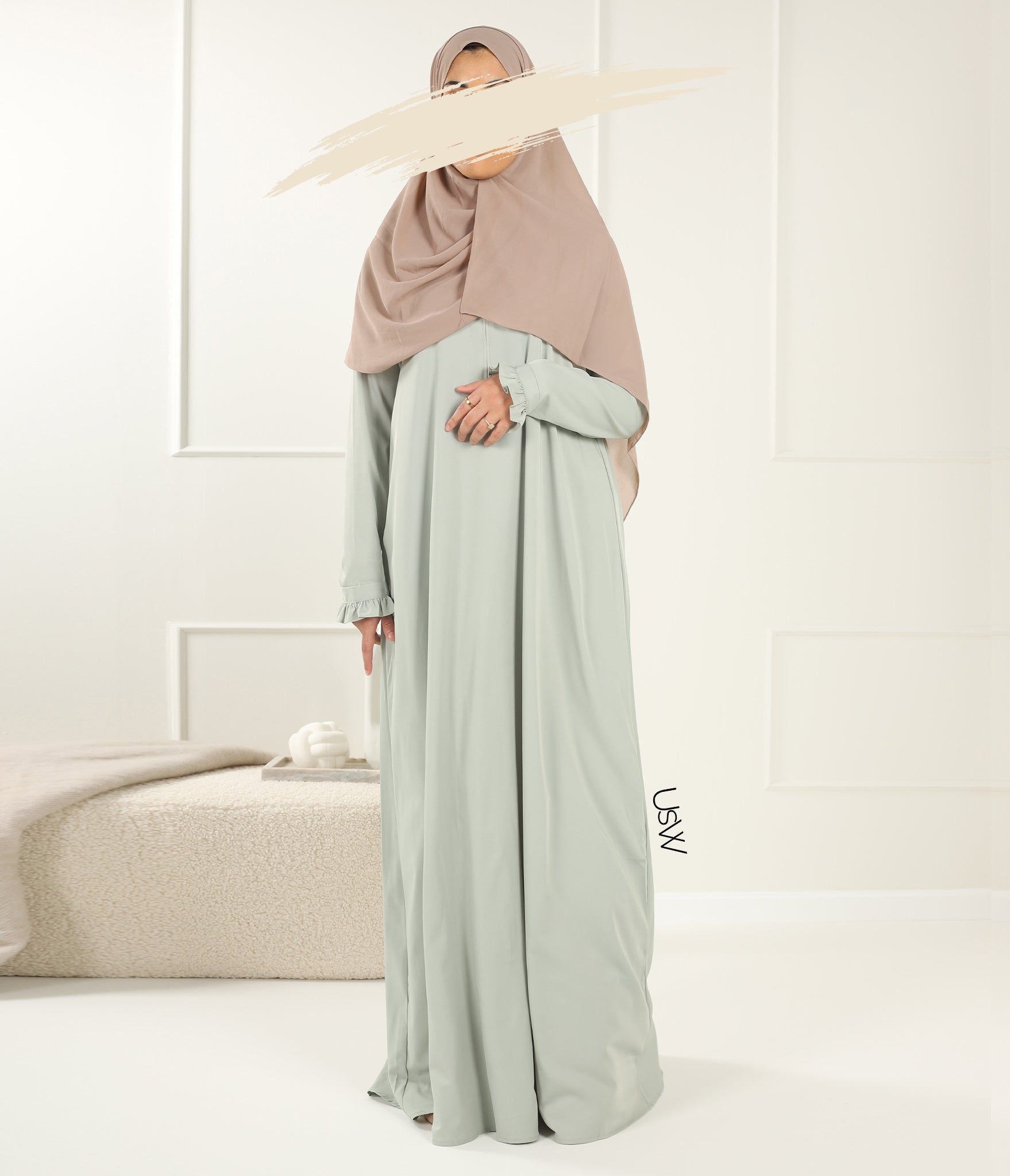 A-Lijn Abaya Aaliia Samha - Sage Green