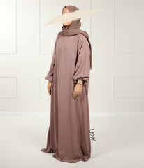 A-Lijn Puff Abaya Arrzha Stretch - Desert Taupe