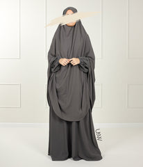 A-Lijn Puff Abaya Arrzha Stretch - Ash