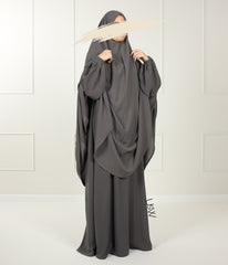 A-Lijn Puff Abaya Arrzha Stretch - Ash