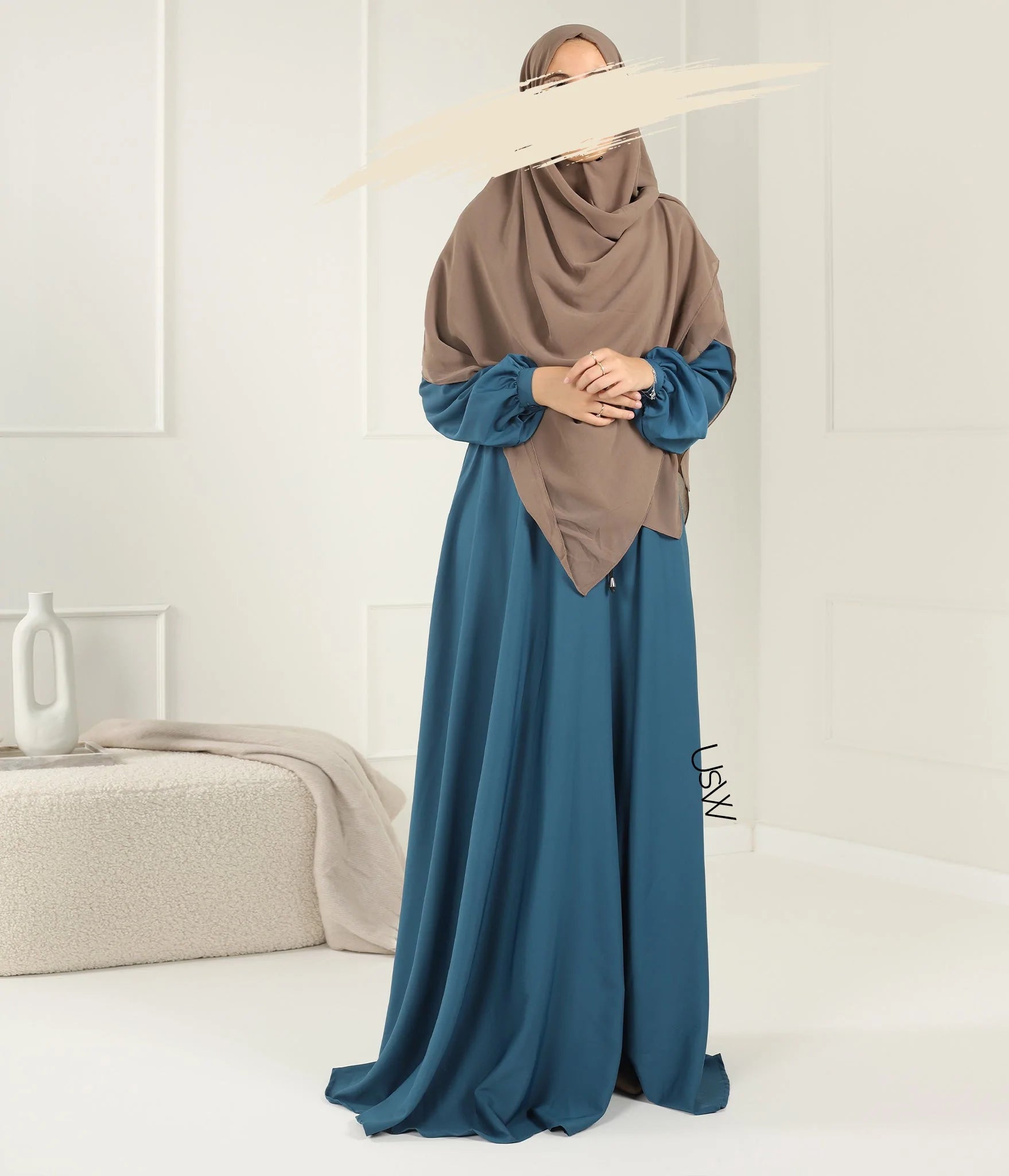 Abaya Maleekah Aaliia - Blue Peacock