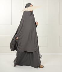 A-Lijn Puff Abaya Arrzha Stretch - Ash