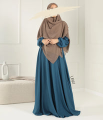 Abaya Maleekah Aaliia - Blue Peacock