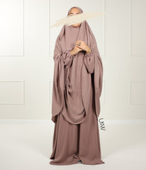 A-Lijn Puff Abaya Arrzha Stretch - Desert Taupe