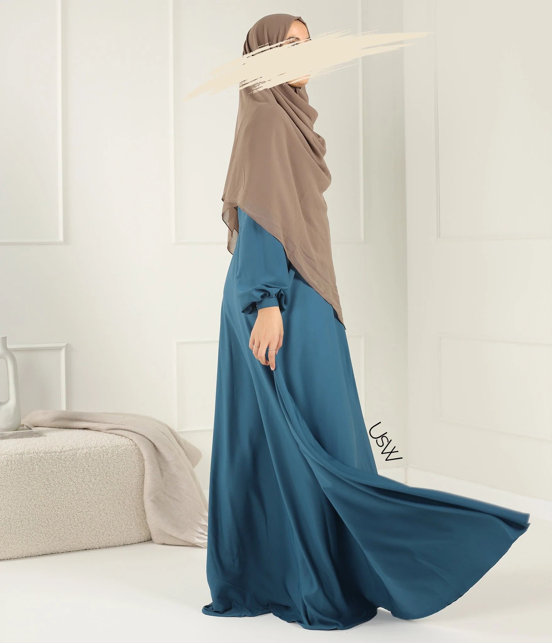 Abaya Maleekah Aaliia - Blue Peacock