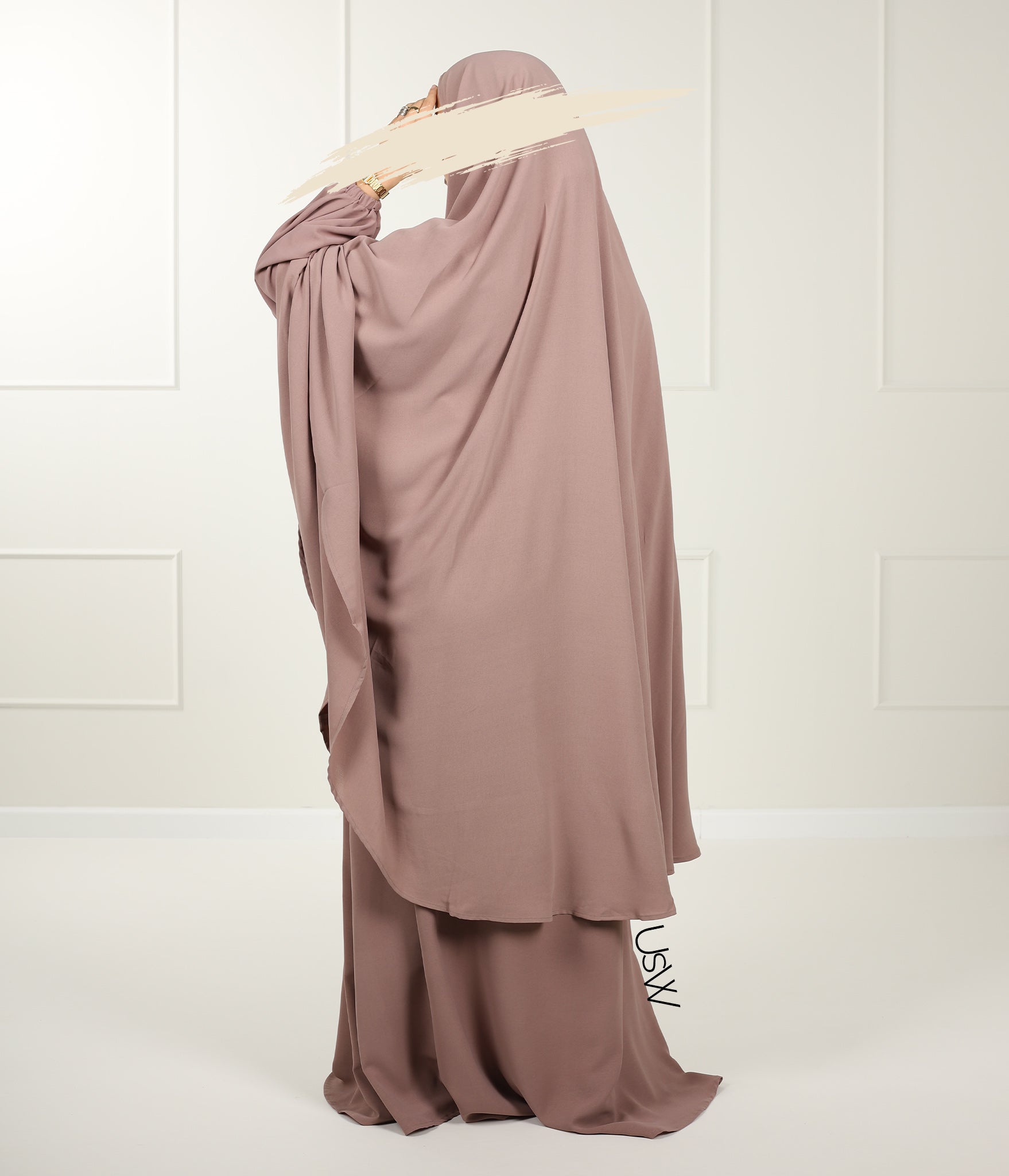 A-Lijn Puff Abaya Arrzha Stretch - Desert Taupe