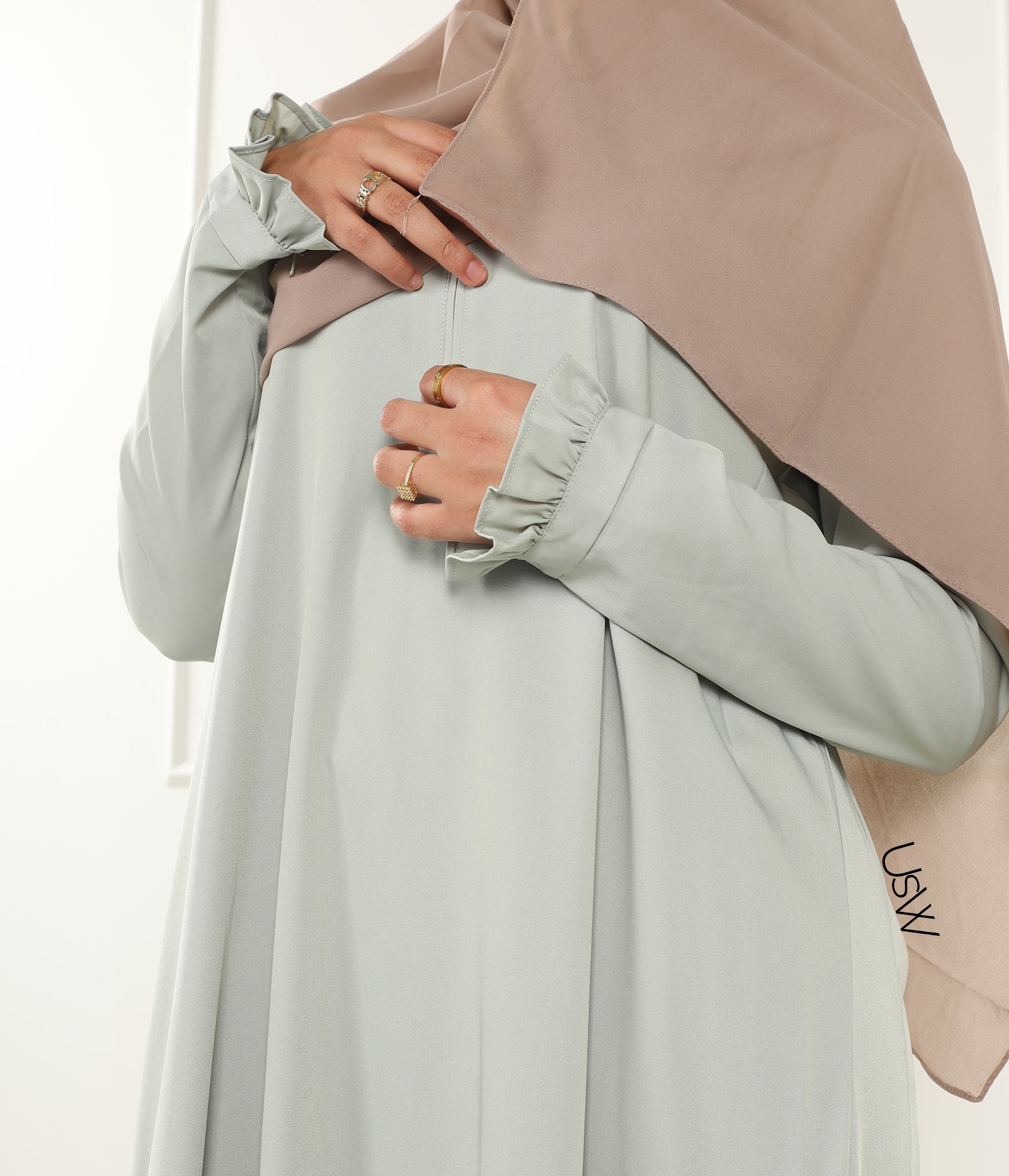 A-Lijn Abaya Aaliia Samha - Sage Green