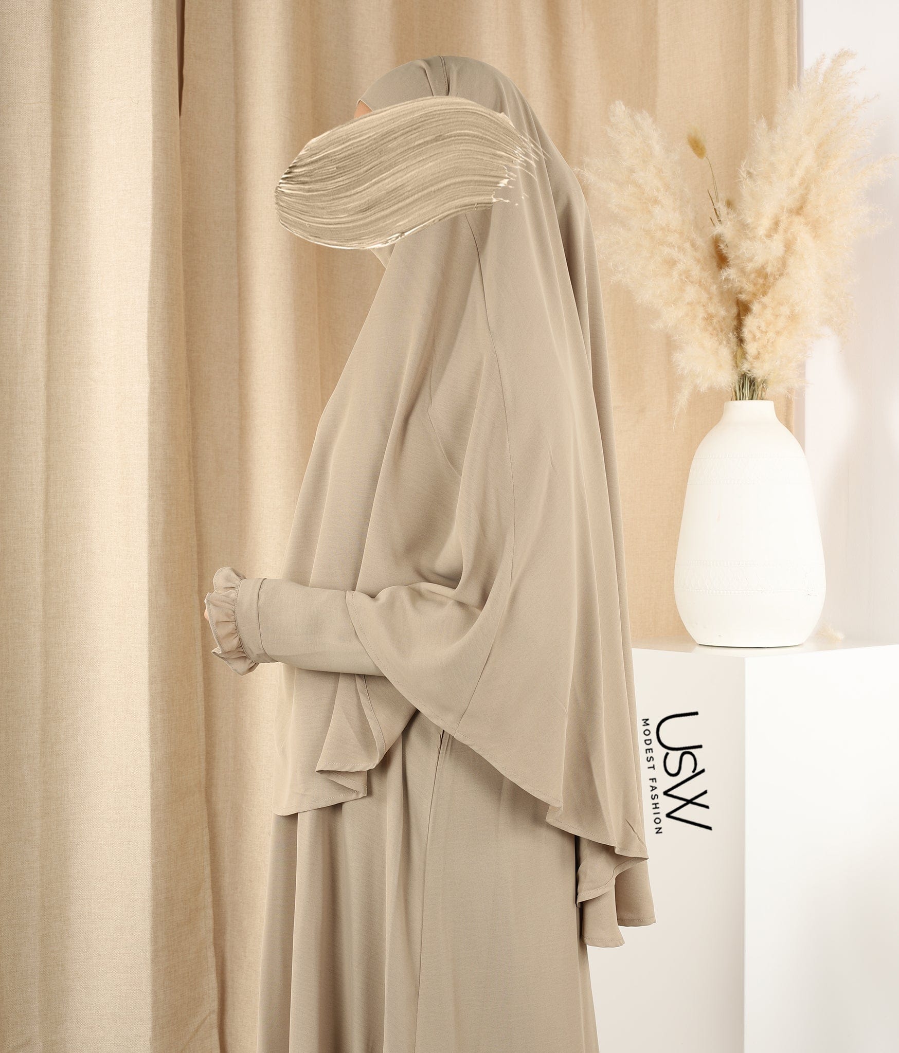 A-Lijn Abaya Arrzha Stretch TB - Sage