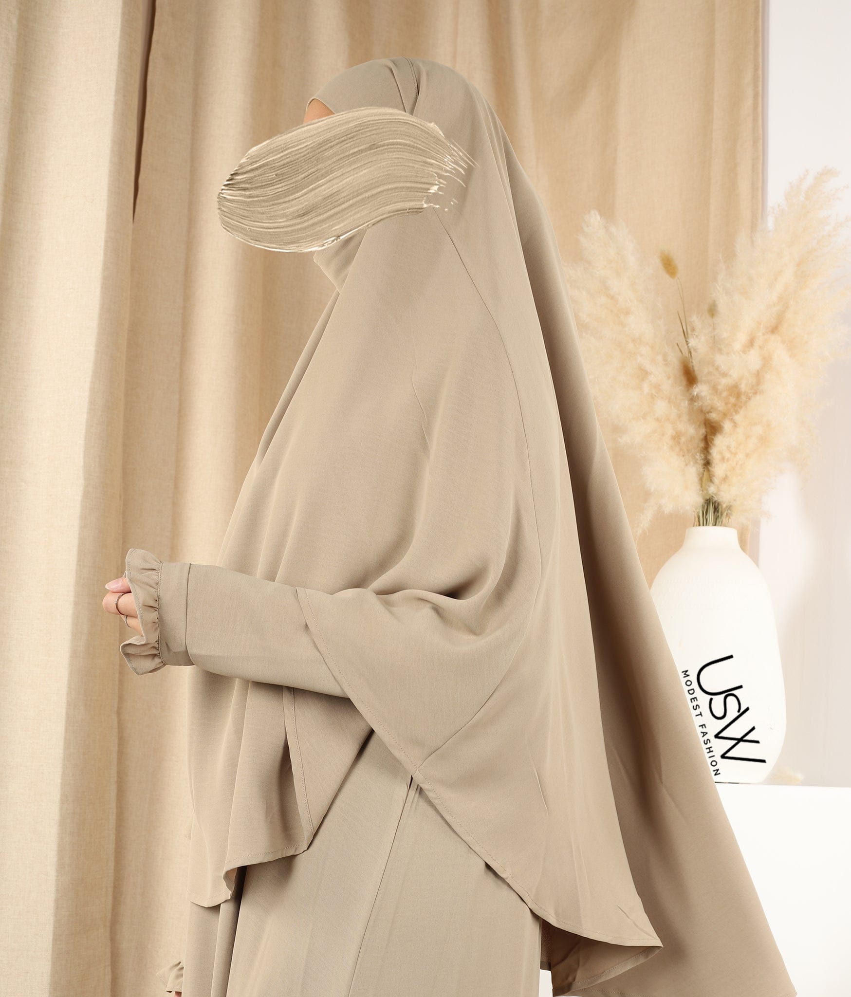 A-Lijn Abaya Arrzha Stretch TB - Sage