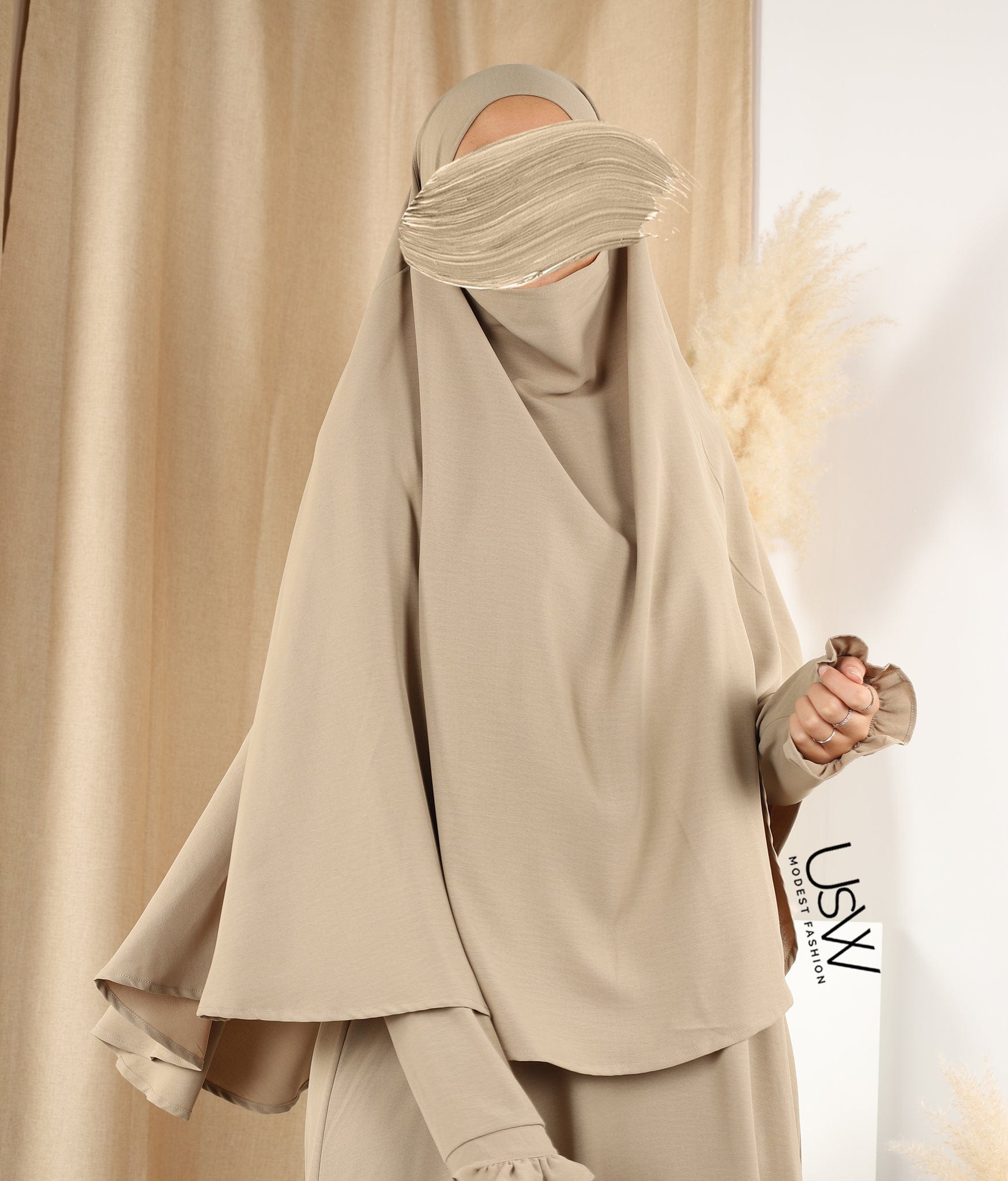 A-Lijn Abaya Arrzha Stretch TB - Sage