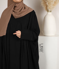 Jilbab Qatariyya PEARL STRETCH - Black