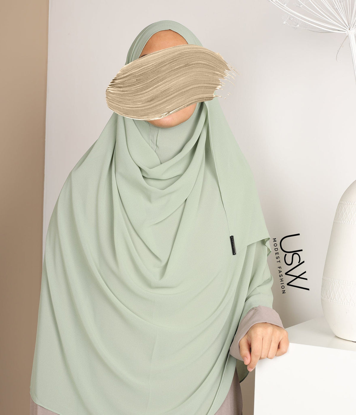 Full Instant Hijaab XL - Pistache